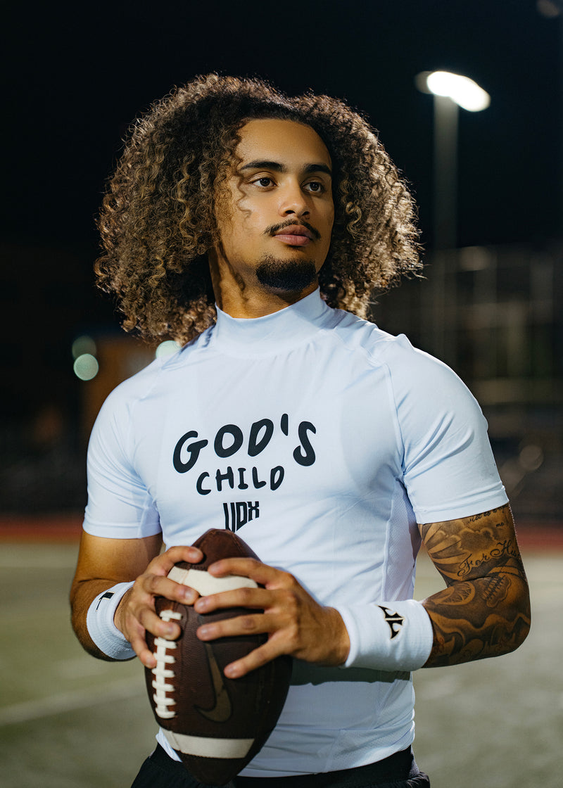 "God's Child" Compression Mock-Neck Shirt