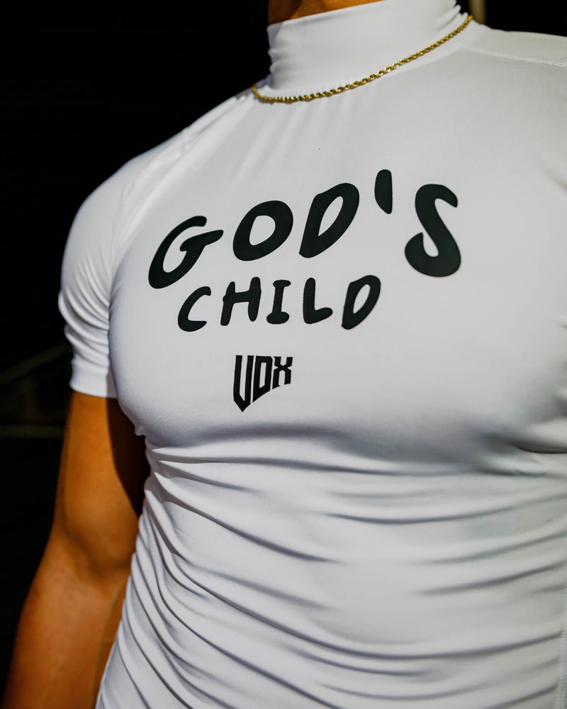 "God's Child" Compression Mock-Neck Shirt