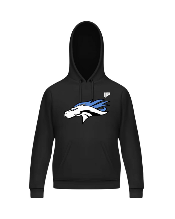“STAMPEDE” FOOTBALL HOODIE - BLACK