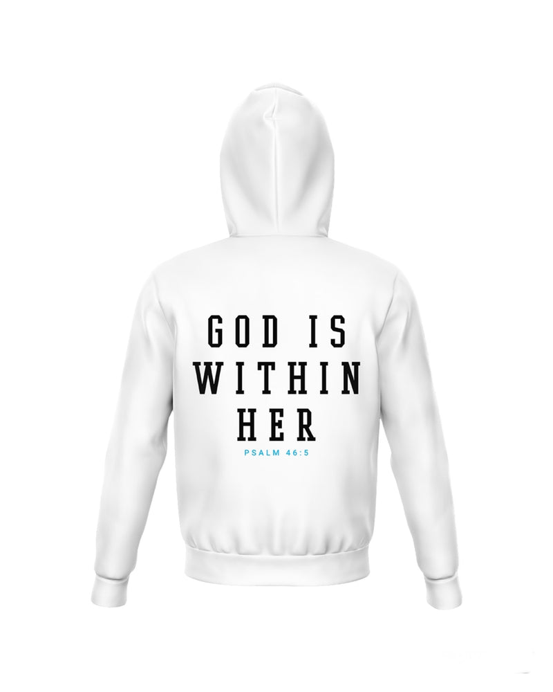 “SETTER VISION” PSALM 46:5 HOODIE - WHITE