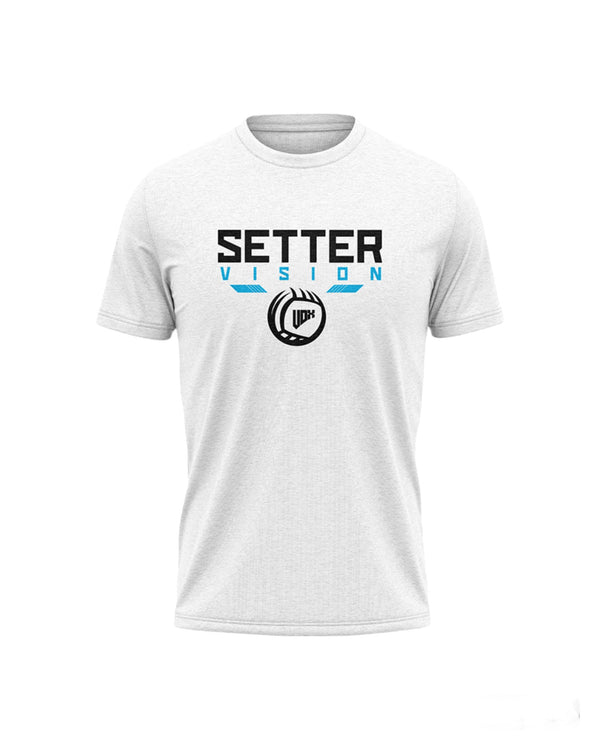 “SETTER VISION” V-BALL T-SHIRT - WHITE