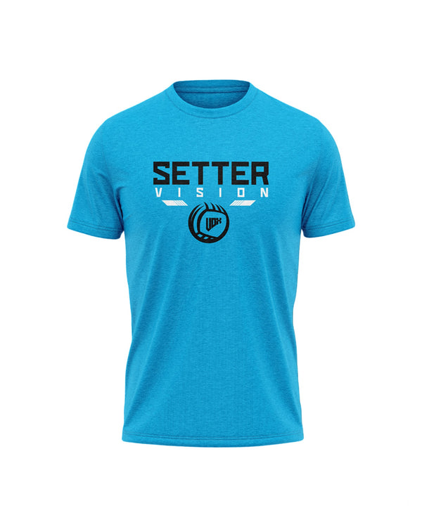 “SETTER VISION” V-BALL T-SHIRT - BLUE