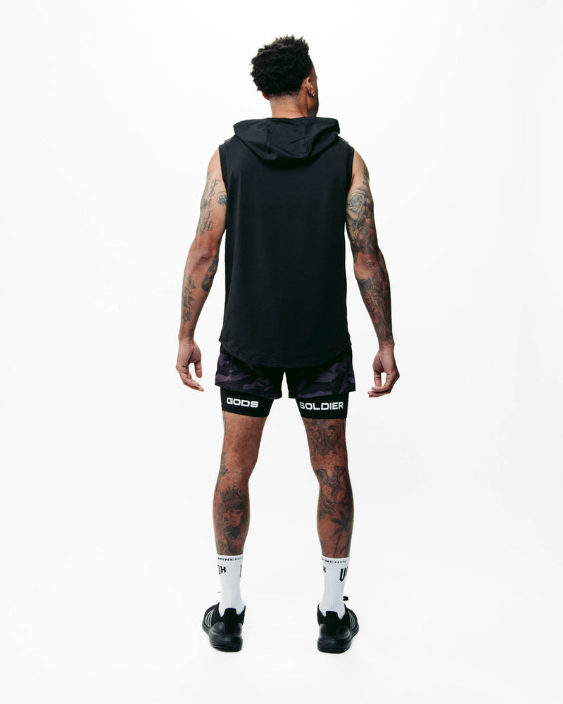 "GOD'S SOLDIER" SLEEVELESS PERFORMANCE TANK BLACK