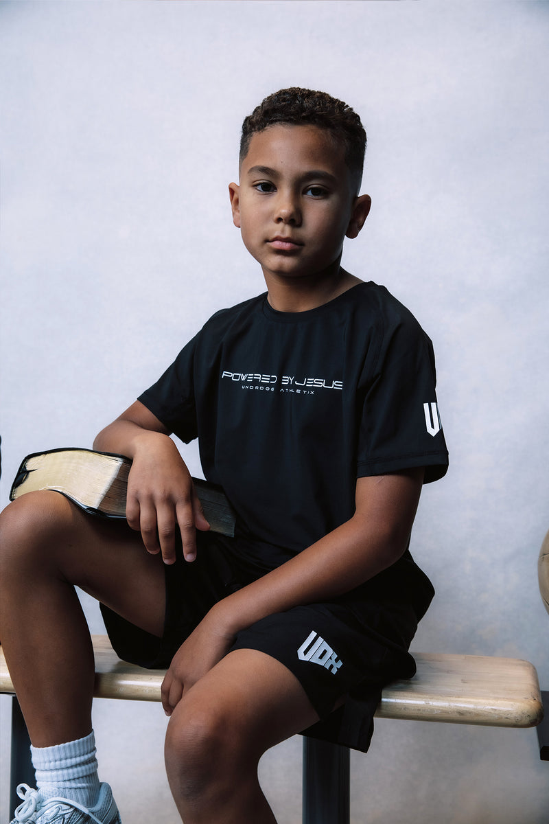 "PBJ" TECH T-SHIRT BLACK (YTH)