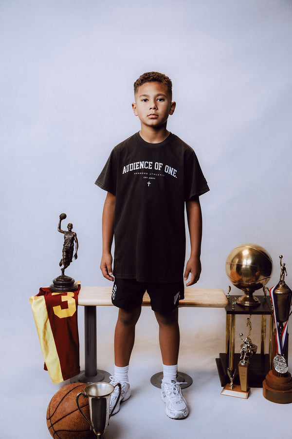 "AO1" T-SHIRT WASHED BLACK (YTH)
